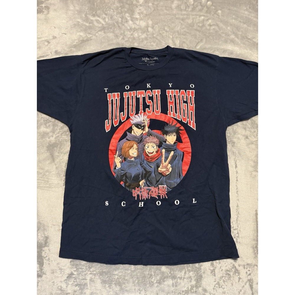 Crunchyroll Jujutsu Kaisen T-Shirt Mens XL Blue Tokyo High School Anime Graphic